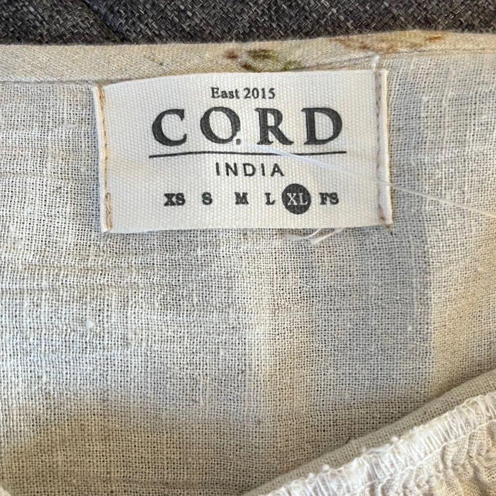 CORD Studio India  Cream Maxi Dress "Frida" dress in Ivory Dahlia Size XL - Picture 4 of 5